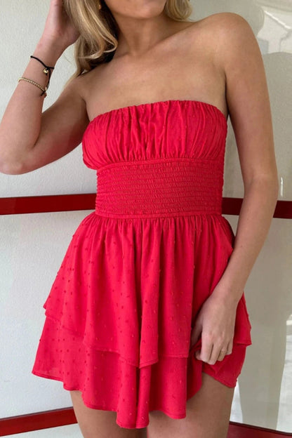 Strapless Off-Shoulder Mini Dress
