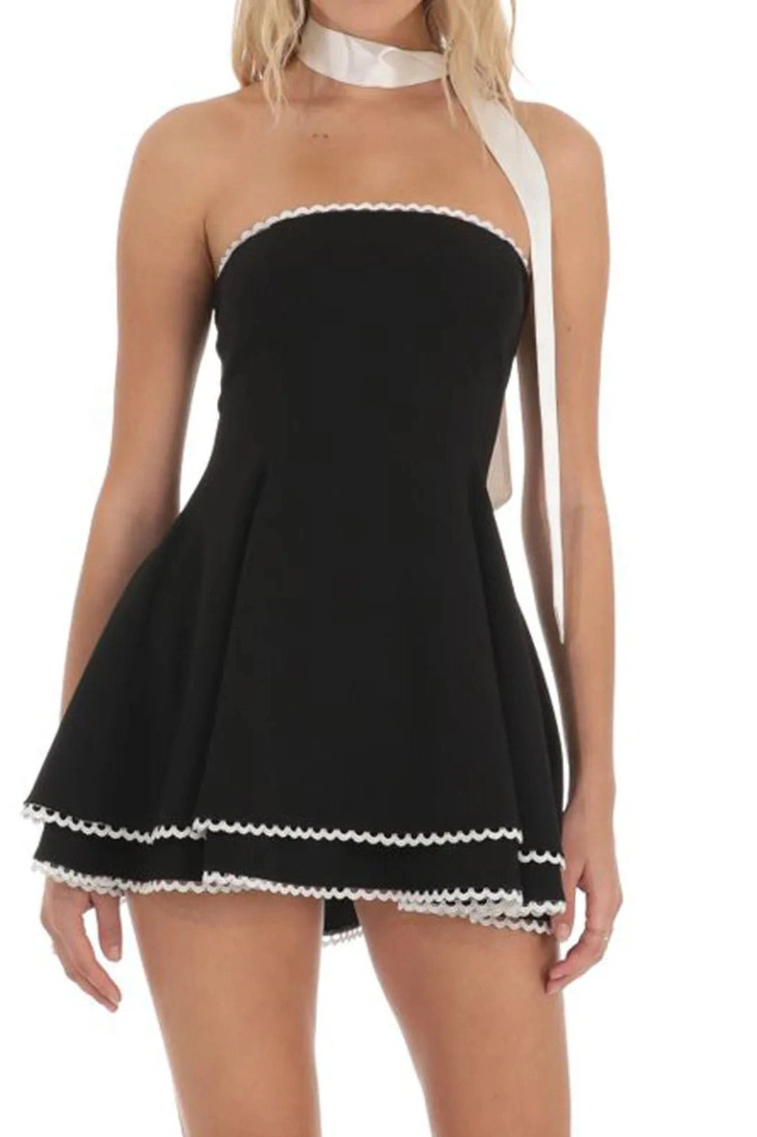 Strapless A-Line Mini Dress