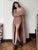 Autumn Winter New Knitted 3-piece Skirt Set Women Solid Long Cardigan Strapless Crop Top Mini Skirt Y2K Korean Chic Knitwear New