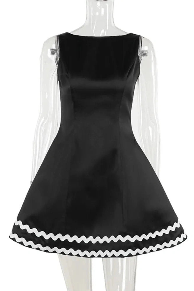 Sleeveless Backless A-Line Bodycon Mini Dress