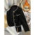 Vintage Tweed Jacket Women Elegant Cropped Quilted Coat Commute Black Blazer Winter Ladies Korean Short Outerwear Tops New