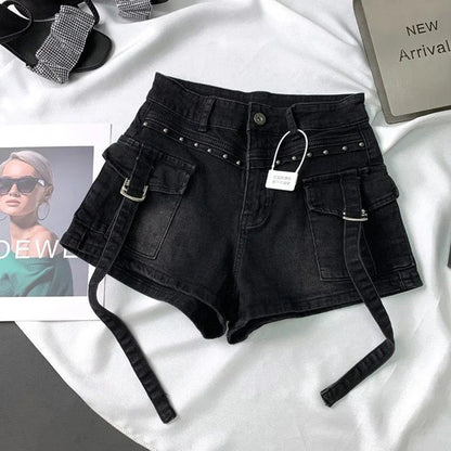 Cargo Pocket Denim Shorts