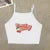 Short-sleeved T-shirt Women Summer cherry letter print short-sleeved top Spice Girls wearing crop short slim-fit street style