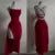 explosive new dress summer high sensibility halter strap Spice Girl bag hip dress