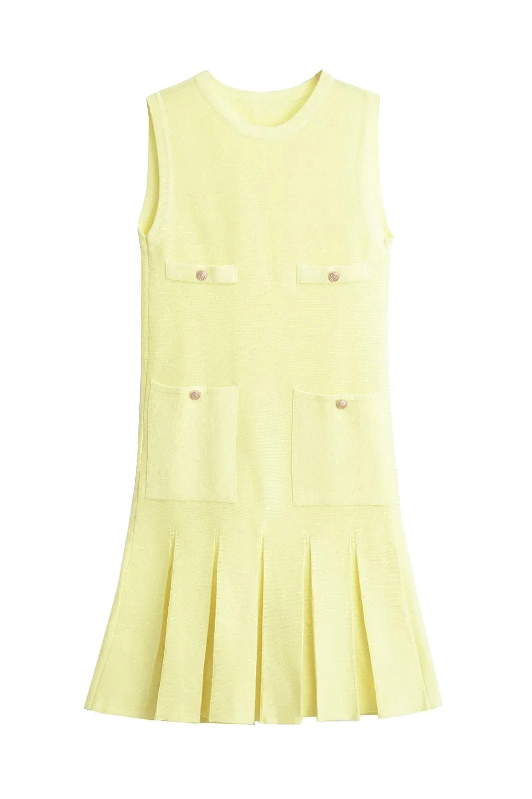 Sleeveless High Waisted Mini Dress