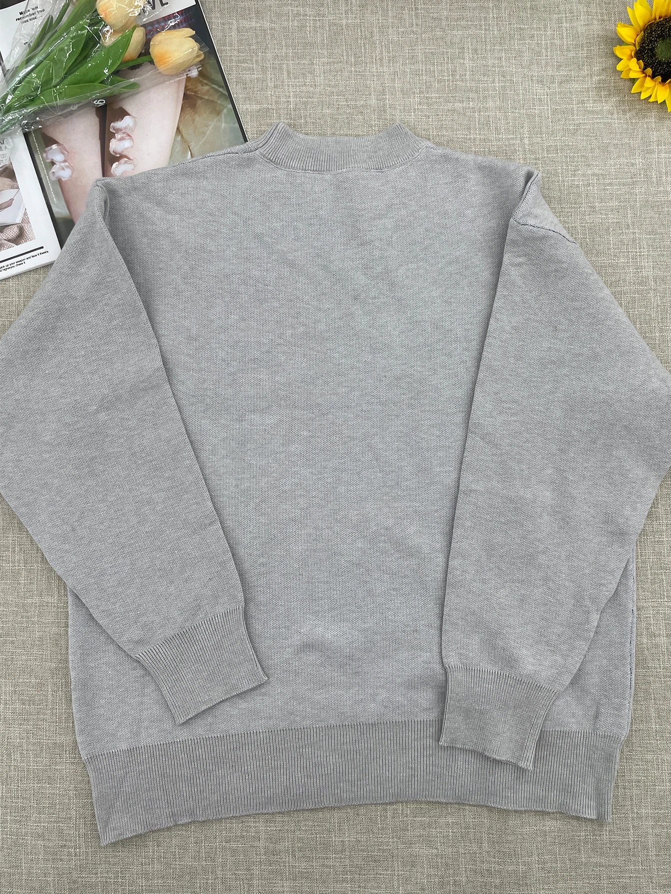 temperament commuter style pullover sweater for women’s autumn and winter new loose all-match crew-neck knitwear
