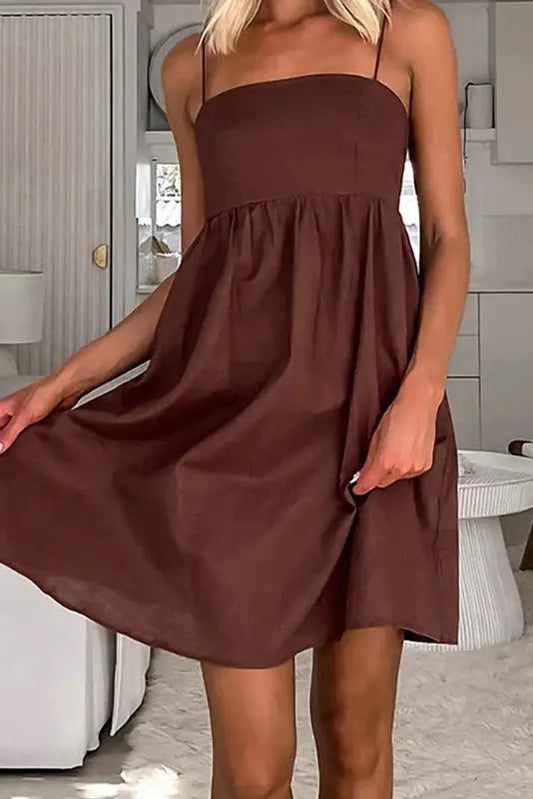 Boho Mini Dress with Chic Strapless Style
