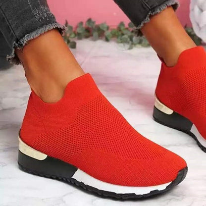 Women's Casual Colorblock Slip Knit Sneakers | Breathable For Everyday Wear
