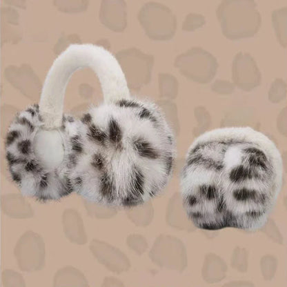 Y2K Leopard Faux Fur Foldable Earmuff