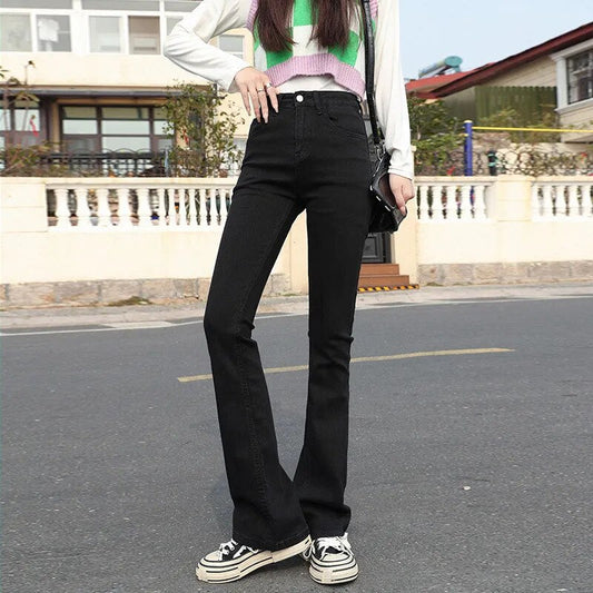 Vaqueros acampanados vintage de cintura alta para mujer | Ideales para cualquier temporada