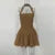 White Halter Dress For Women’s Elegant Sleeveless Bodycon Short Dresses A-Line Patchwork Beach Holiday Dresses Vestido