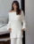 Elegant One-Shoulder Knitted Dress For Women Loose Sexy Rib knit Sweater Autumn Winter Midi Dresses Female Long Sleeve