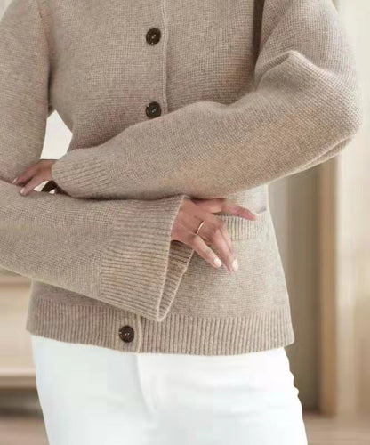 Cárdigan elegante de punto para mujer con botones y bolsillo | Ideal para otoño/invierno