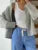 Autumn Winter Zipper O-neck Knitted Cardigans Women Solid Loose Long Sleeve Sweater Top  Fashion Lady All-matching Knitwear