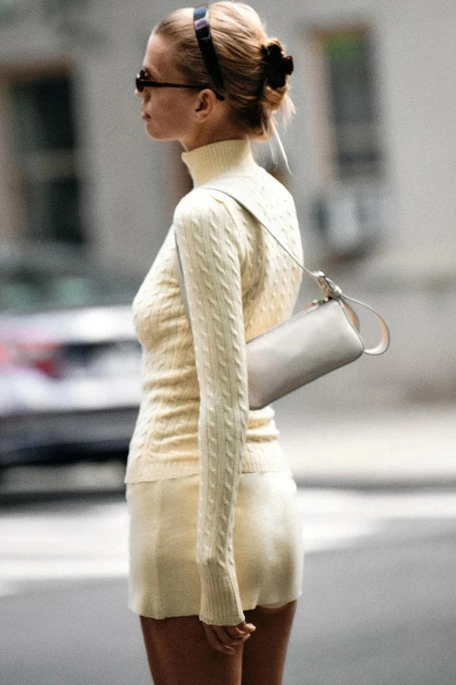 Elegant Long Sleeve Mini Dress with Zipper