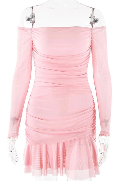 Off Shoulder Bodycon Mini Dress