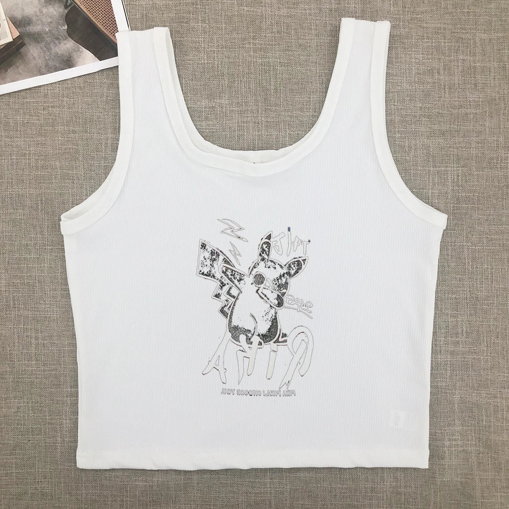 Sweet and spicy new printed short-sleeved short T-shirt women summer  Spice Girls slimming everything with shoulder clothes