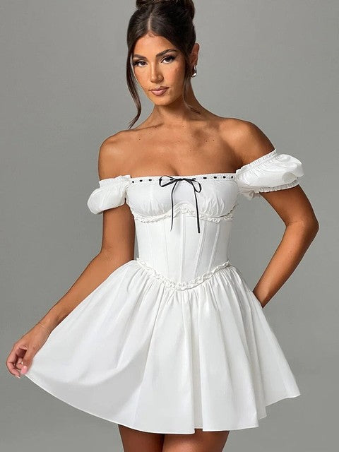 Elegant Sleeveless Tight Pleated Dress For Women Autumn  New Sexy Backless Short Skirt Party Club Slim Evening Dress