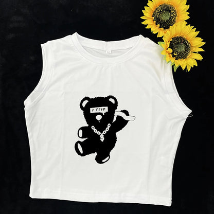 Short-sleeved T-shirt pure cotton women  summer new spice girls high waist slim short crop clothing tide sweet and spicy