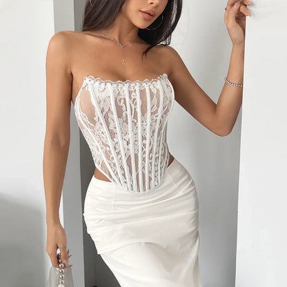 Off Shoulder Lace Corset