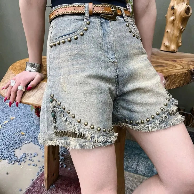 Wide Leg Tassel Detail Shorts