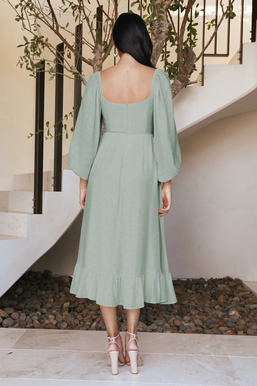 Vestido bohemio de verano para mujer con manga larga | Ideal para primavera/verano