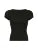 Black Solid Slim Elegant Basic Short Sleeve Tees Lace Trim Cute Y2K V Neck White T Shirts Women Summer Streetwear Tops
