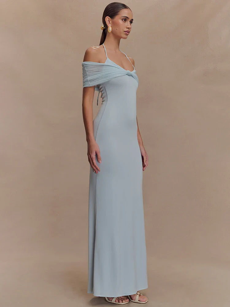 Off Shoulder Strapless Maxi Dress