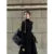 New French Style Temperament Women’s High-Grade Black Dress Hepburn Style Gray Turtleneck Dress for Women Autumn Winter DF4964