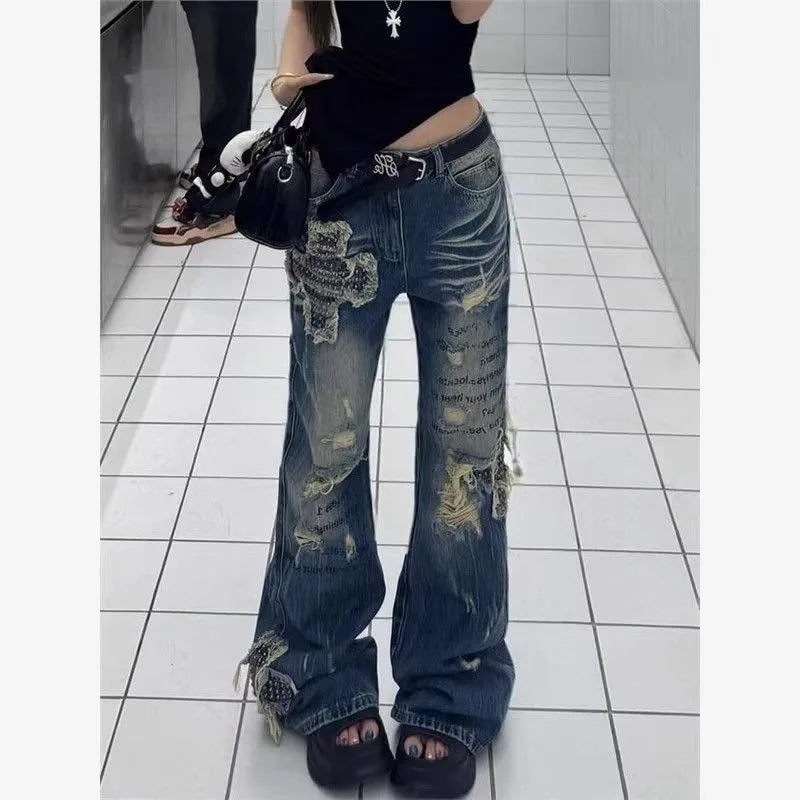 Vintage Washed Wide Leg Pants
