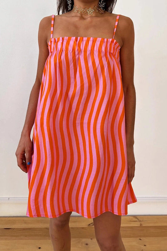 Spaghetti Strap Square Neck Mini Dress