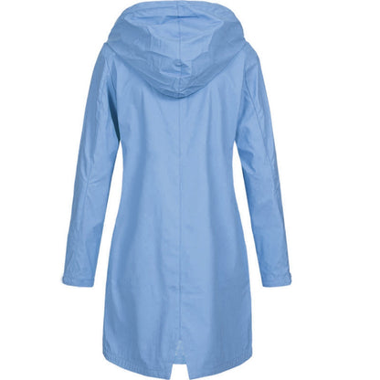 Chaqueta impermeable amarilla con capucha para mujer | Ideal para actividades al aire libre