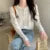 Spring Autumn Women’s Knitted Cardigan  Korean Single Breasted Long Sleeve Jumper Woman Chic Round Neck Cardigans Outwear