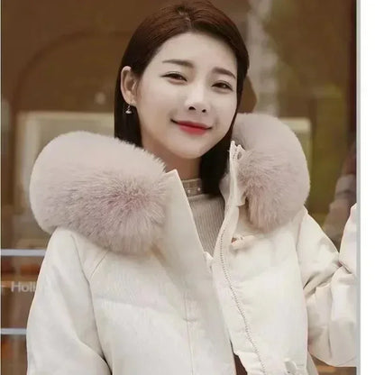 Soft Women Scarf Winter Faux Fox Fur Collar Furry Warm Thicken Men Parka Coat Hood Decor Fake Fur Shawl Luxury Scarves