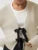 Autumn Knit Sweater Cardigan For Women Tee Bow Fashion Hollow Out Ribbed Patchwork Lace-Up Top Female Knitwear Cardigan