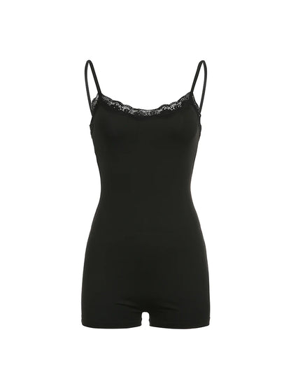 Lace Trim Skinny Sexy Slip Rompers Women&#8217;s Playsuit