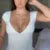 y2k Tops for Women Fairy Grunge Clothes Sweet Solid Color V Neck Short Sleeve Tanks 2000s Aesthetic T Shirt Streetwear