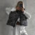 Vintage Leopard Zipper Cotton Vests Women Casual Loose Sleeveless Lapel Short Coats Female Autumn Chic Elegant Street Outwear