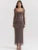Elegant Sheer Long Sleeve Sexy Maxi Dress For Women Fashion Mesh Strapless Backless Club Party Sexy Long Dress New