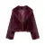 Brown Lapel Faux Fur Short Coat Women Fluffy Long Sleeve Warm Thick Loose Jacket  Autumn Winter Lady High Street Outwear _