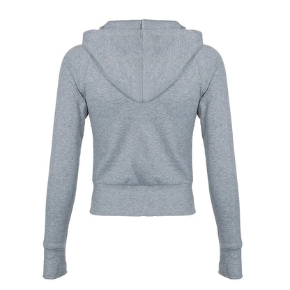 Solid Knitted Autumn Winter Women¡¯s Sweats Cardigan Long Sleeve Ribbed Causal Basic s Fashion Zip Up Hooded Coat