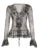Vintage Floral Print Ruffles Mesh Shirts Women See Through Sexy Ruffle Sleeve Open Stitch Lace-Up Aesthetic Clothes