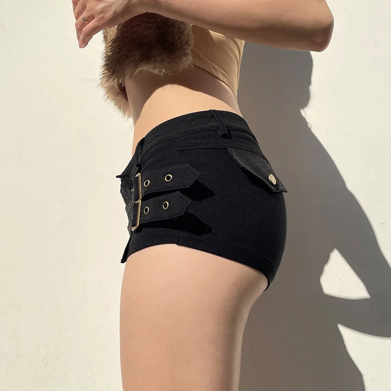 Cyber Goth Punk Style Shorts