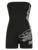 Dragon Print Sleeveless Strapless Skinny Sexy Rompers Womens Black Chinese Style Playsuit Summer Baddie Short Overalls