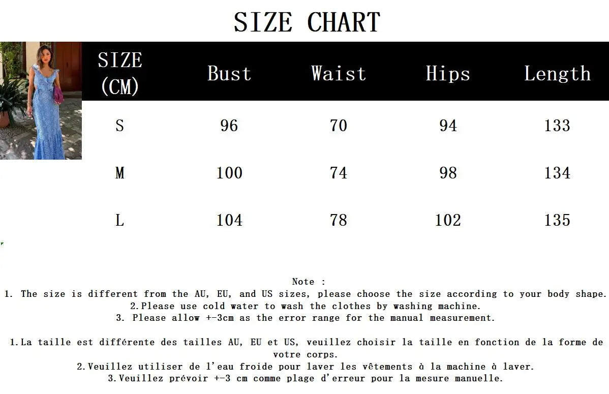 Blue Hollow Out Embroidered Midi Dress Women Summer New V Neck Sleeveless Ruffle Long Dresses Elegant Fashion Holiday Vestidos