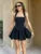 White Halter Dress For Women’s Elegant Sleeveless Bodycon Short Dresses A-Line Patchwork Beach Holiday Dresses Vestido