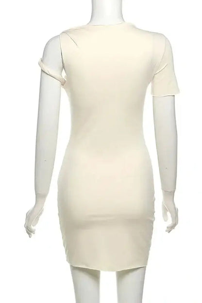 One Shoulder Mini Bodycon Dress