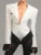 Lace Fashion Suit Jumpsuit Female Blazer Body Top V-Neck Slim Long Sleeve Sexy Cardigan Streetwear Women Black Rompers New