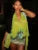 Chic Sexy Women Tops New Stunning Tie Dye Bandage Swinging Neck Ribbons Backless Vest Female Hipster Y2K Club Attirewear