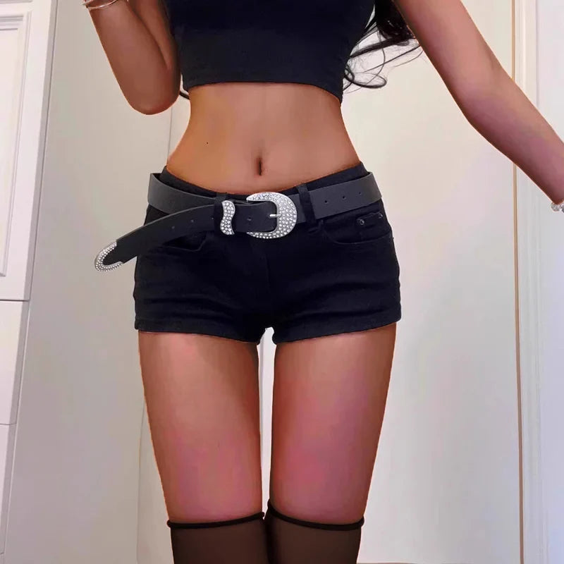 Y2K High-Waist Denim Shorts